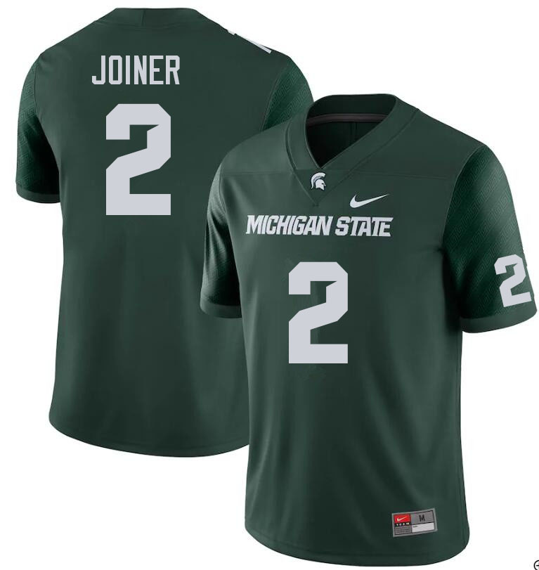 Men #2 Harold Joiner Michigan State Spartans College Football Jerseys Sale-Green